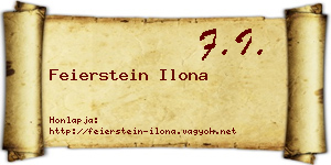 Feierstein Ilona névjegykártya